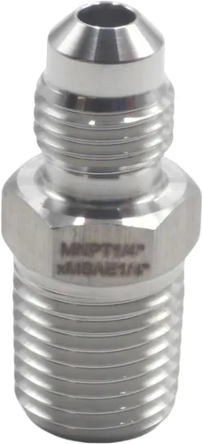 Miniatura 11 de HFS (R) 3/8" NPT macho a 1/4" SAE Macho Flare Tubing Adapter Manguera Conector Accesorios de tubería de acero inoxidable 304 (3/8" MNPT x 1/4" MSAE)