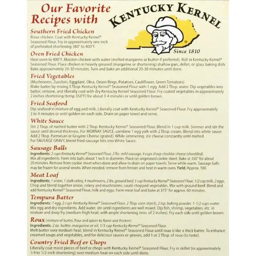 Miniatura 8 de Kentucky Kernel - Mezcla de harina sazonada a granel de 10 onzas (paquete de 4), 40 onzas en total, pollo, chuletas, carne de res, mariscos