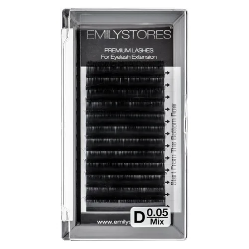 Miniatura 14 de Extensiones de pestañas de 0.002 in de grosor, rizo D, 0.51 pulgadas, individuales, de volumen de floración rápida, para extensiones de pestañas