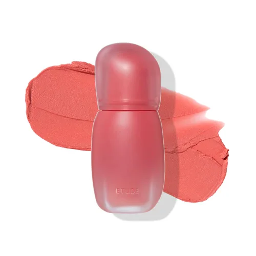 Miniatura 15 de Labial líquido pigmentado Etude, color #01 rosa análogo (4g), de larga duración, resistente al agua, con un ligero acabado mate, cobertura total