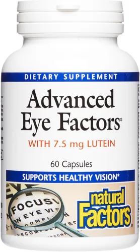Natural Factors, Factores oculares avanzados, apoyo antioxidante para una visión saludable con luteína y zeaxantina, 60 cápsulas