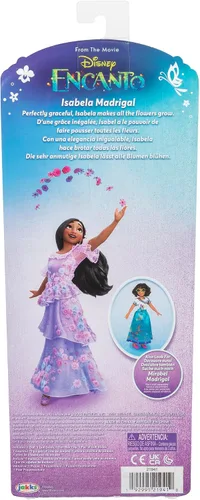 Miniatura 7 de Disney Encanto Muñeca de moda de Isabela con vestido, zapatos y horquilla