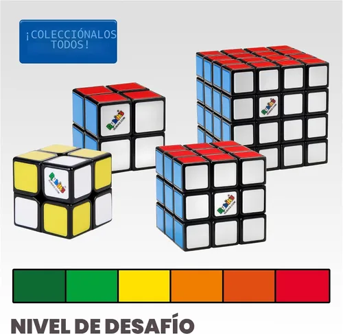 Miniatura 6 de Rubik's Cubo, paquete de trío de azulejos de 2 x 2, mini cubo 3x3, maestro de 4 x 4, rompecabezas para resolver problemas, rompecabezas clásico a