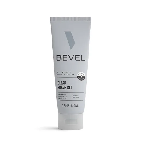 Bevel Essentials - Gel de afeitado transparente para hombres, gel de afeitado transparente para detalles precisos y bordes con aloe vera y extracto