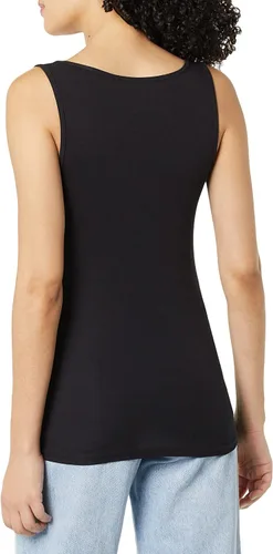 Miniatura 3 de Tienda Essentials Camiseta de tirantes de cuello cuadrado ajustada para mujer, paquete de 2