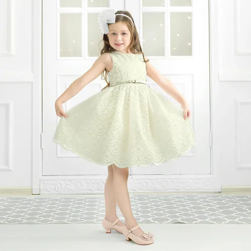 Miniatura 74 de PANDANINJIA Vestido de jada para niñas y niños pequeños, zapatos de princesa Mary Jane con tacones con lazo para fiesta, boda, boda