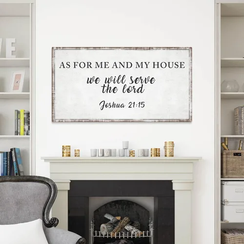 Miniatura 14 de Decoración de pared inspiradora – Arte de pared cristiano y decoración de pared familiar – Decoración de pared con versículos de la Biblia, Citas