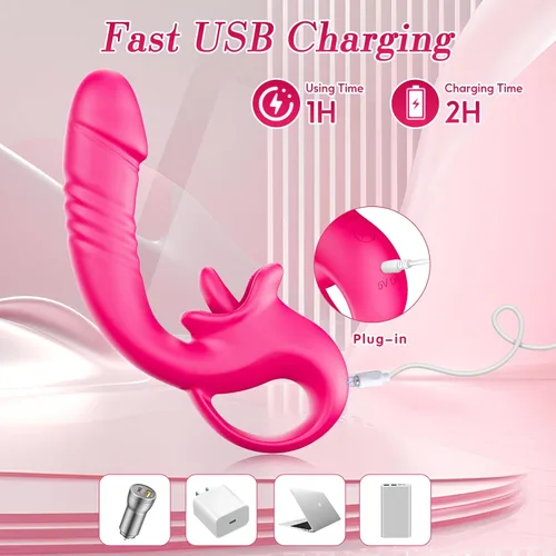 Miniatura 5 de Vibrador Consolador de Empuje Juguetes Sexuales para Mujeres, Consoladores Juguetes para Adultos Vibrador de Punto G y Estimulación Clitoral con 10