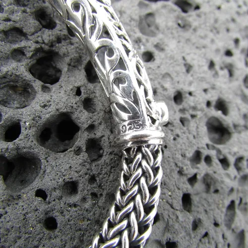 Miniatura 8 de Pulsera Turtle Manta Ray. Plata de Ley. Peridoto. 7 pulgadas.