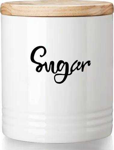 LEETOYI Contenedores de almacenamiento de alimentos de porcelana con tapa, diseño de tamaño pequeño y ahorra espacio, 4.5 pulgadas, color blanco,