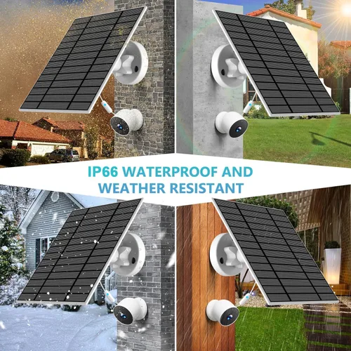 Miniatura 6 de Paquete de 1, panel solar actualizado de 6 W con luz de respiración de alerta de carga, compatible con cámara Google Nest para exteriores e
