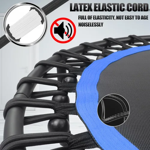 Miniatura 2 de Newan Mini trampolín silencioso de 40 a 48 pulgadas, trampolín de fitness, bungee rebote, entrenamiento cardiovascular, entrenamiento para adultos