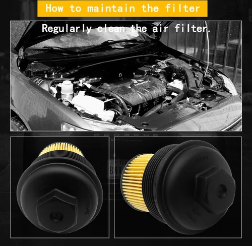 Miniatura 5 de Ensamble de Filtro de Aceite de Motor y Tapa OXCANO Reemplaza 12605565 PF458G Compatible con Pontiac G5 G6 Grand Am Pursuit Solstice Sunfire