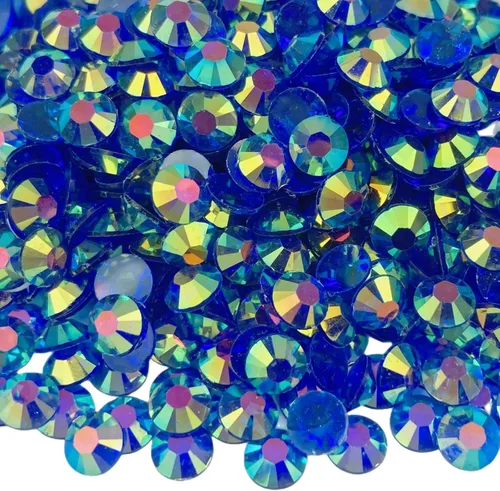 Miniatura 9 de Diamantes de imitación de resina con parte trasera plana, 10000 diamantes de imitación redondos de resina AB de 0.118 pulgadas para ropa, botellas