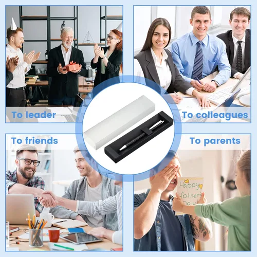 Miniatura 6 de Crtiin - Caja de regalo vacía de 30 bolígrafos con tapa transparente, estuche de exhibición de bolígrafo de joyería a granel para negocios