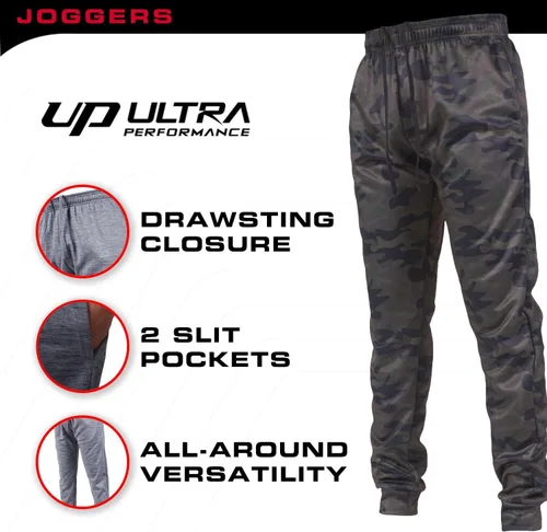 Miniatura 5 de Ultra Performance 3 Pack Mens Joggers Mens Athletic Sweatpants with Pockets for Men, Small - 3X