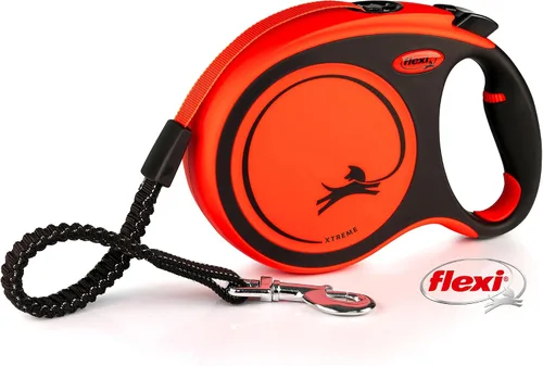 Miniatura 3 de Flexi Xtreme - Correa retráctil para perros de hasta 143 libras, color naranja y negro