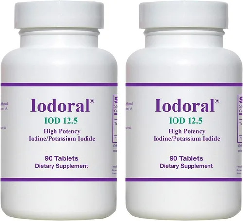 Miniatura 10 de ARG Optimox Yodoral 6.25 mg - Suplemento de yodo y potasio para apoyo al equilibrio tiroideo y metabólico, libre de soja y gluten, 90 porciones, 90
