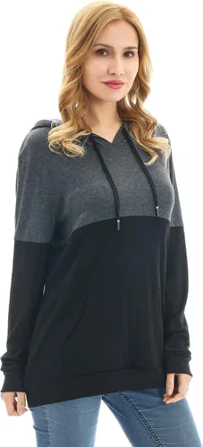 Miniatura 2 de Bearsland Sudadera de lactancia materna con capucha y bolsillos para mujer