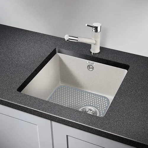 Miniatura 8 de Bestjing Paquete de 2 Alfombrillas Protectoras de Silicona para Fregadero de Cocina con Drenaje Trasero - 13.58''x 11.6'' Accesorio para Fregadero