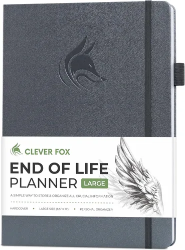 Miniatura 21 de Clever Fox Planificador de fin de vida - Organizador de arreglos finales para beneficiarios, preparación de testamentos, últimos deseos y Negro