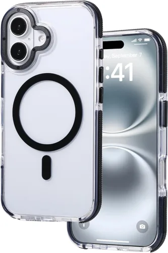 Miniatura 86 de Tigowos Magnetic Guardian - Funda diseñada para iPhone 11 Pro [probada en caídas de grado de 10 pies y compatible con MagSafe] Funda delgada Negro