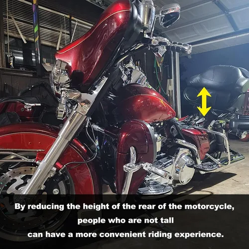 Miniatura 4 de RYANSTAR RACING Kit de bloques de bajada de 2 pulgadas, bloques de bajada de golpe trasero compatibles con Harley Davidson Touring Street Glide