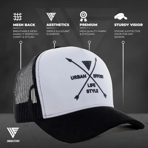 Miniatura 94 de Urban Effort Gorra trasera de malla, para hombres y mujeres, gorra de béisbol de 5 paneles, gran cierre a presión para caza y senderismo