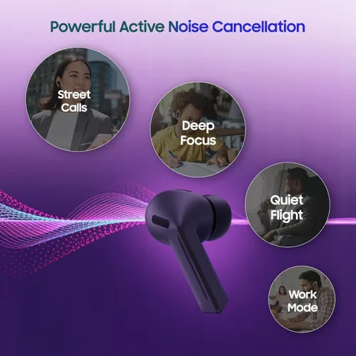 Miniatura 4 de Samsung Galaxy Buds 3-FE (2025) Auriculares Bluetooth inalámbricos verdaderos, cancelación activa de ruido, llamadas claras, batería de larga
