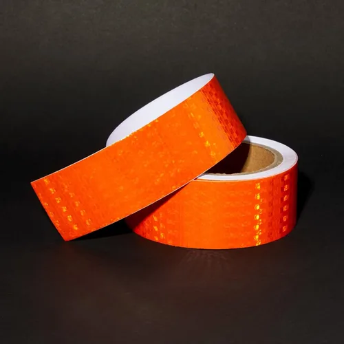 Miniatura 6 de Stockroom Plus Cinta reflectante naranja – 2 pulgadas x 30 pies, naranja neón – Rollo reflector fluorescente para remolques y escaleras – Cinta