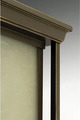 Miniatura 3 de Progress Lighting Endicott Collection - Farol de poste para exteriores de lino y vidrio color ámbar grabado con 1 luz, bronce antiguo