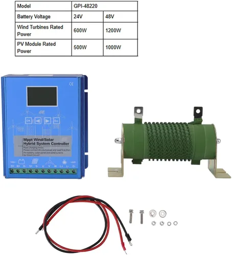 Miniatura 6 de Controlador de carga solar de viento de 24 V 48 V pantalla LCD, modo de carga MPPT universal para controlador de carga inteligente fuera de la red