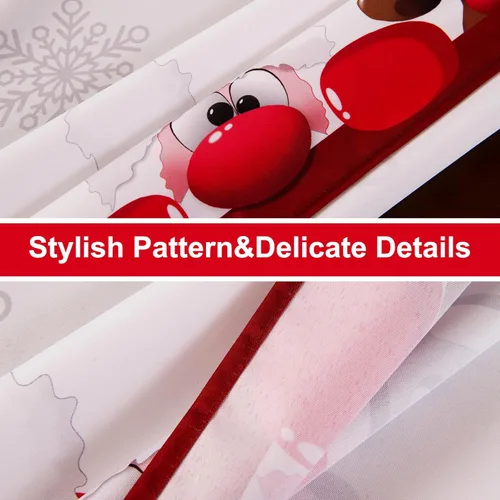 Miniatura 8 de Mantel Rectangular de Navidad de 60 x 102 Pulgadas - Cubierta de Mesa Rectangular Impermeable de Decoración Navideña Impresa para Nochevieja