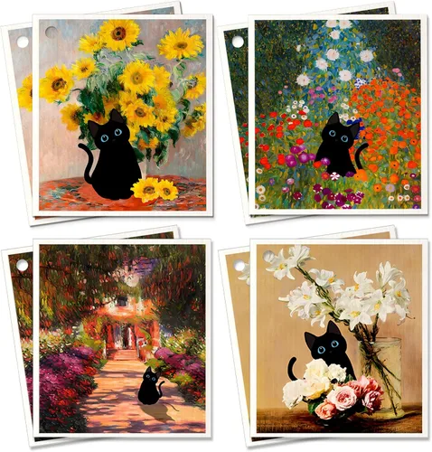 Miniatura 21 de Miss Adola 6 unidades de paños suecos para cocina - paños reutilizables para lavar platos, toallas de cocina absorbentes, lindas y divertidas, Bohemi