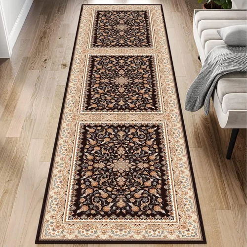 Alfombra de pasillo antideslizante lavable de 1 pies 4 pulgadas x 2 pies de largo, estilo vintage envejecido, bohemio, alfombra de pasillo para