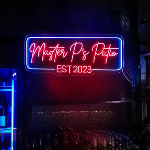 Miniatura 13 de Letreros de neón personalizados para bar y parrilla para decoración de pared, nombre personalizado, fecha, texto, hogar, bar, letrero con luz LED