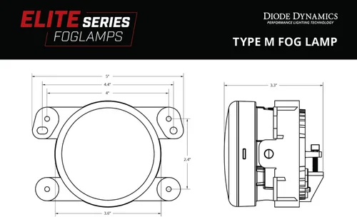 Miniatura 7 de Diode Dynamics Serie Elite - Lámparas antiniebla compatibles con Jeep Cherokee 2014-2017 (par), blanco frío (6000 K)