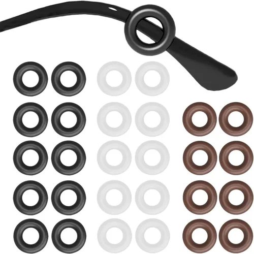 Miniatura 11 de SMARTTOP 14 pares de ganchos antideslizantes para orejas de gafas con funda - Ganchos para orejas de gafas - Agarre antideslizante cómodo para gafas