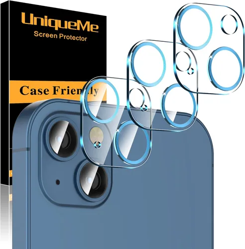 Miniatura 75 de UniqueMe para Paquete de 3 Protectores de Lente de Cámara para iPhone 15 Pro/iPhone 15 Pro Max, [Protección contra Caídas] [Compatible con Fundas]