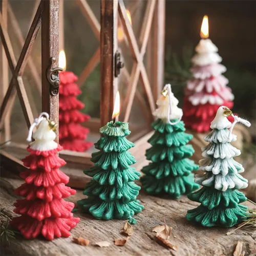 Miniatura 5 de Molde de silicona 3D para jabón de vela de Navidad, fondant, chocolate, pastel, caramelo, molde para hornear para resina epoxi, cera, arcilla