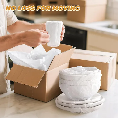 Miniatura 5 de Simetufy Papel de seda blanco para bolsas de regalo, 270 hojas de 20 x 20 pulgadas, papel de regalo blanco para embalaje, papel de seda de regalo a