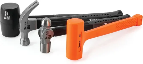 Miniatura 12 de Titan 63136 - Juego de martillos de 6 piezas, incluye 16 onzas y 32 onzas, mazo de goma de 32 onzas, martillo de 3 libras, golpe muerto de 2 libras