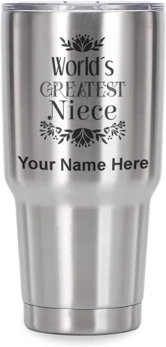 Miniatura 22 de LaserGram Vaso aislado al vacío de 20 onzas, con grabado personalizado incluido (negro)