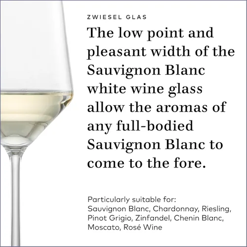 Miniatura 3 de ZWIESEL GLAS Pure Saugivnon Blanc - Copas de vino blanco (juego de 4), elegantes copas de vino para vino blanco, vasos de cristal Tritan aptos