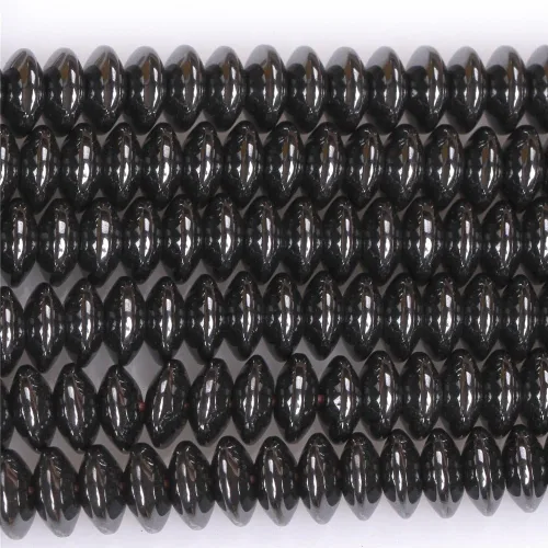 Miniatura 2 de JOE FOREMAN Cuentas de hematita de 0.118 x 0.236 in para hacer joyas, piedras preciosas naturales semipreciosas, espaciador Rondelle Heishi de 15