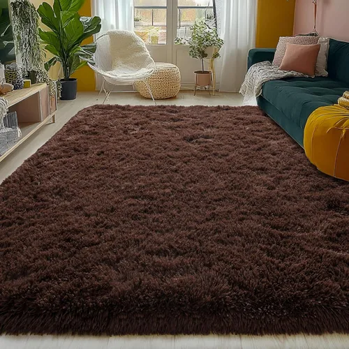 Miniatura 224 de Alfombras de área de 8x10 para sala de estar, alfombra shaggy grande ultra suave y esponjosa para dormitorio, alfombras de felpa mullida Blanco crema