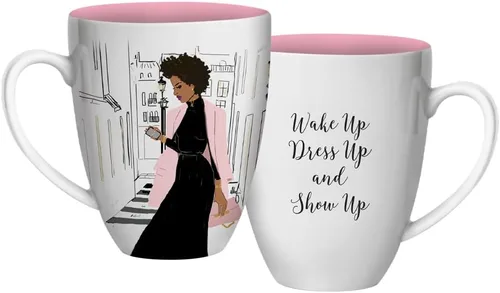Miniatura 16 de African American Expressions - Taza Maya Angelou Barack Obama Legends Unite (15 oz.) CHMUG47, color negro