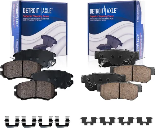 Miniatura 127 de Detroit Axle - Pinza de disco del lado del acompañante + pastillas de freno de cerámica de repuesto para Lexus HS250H Toyota RAV4 Prius V Scion xB