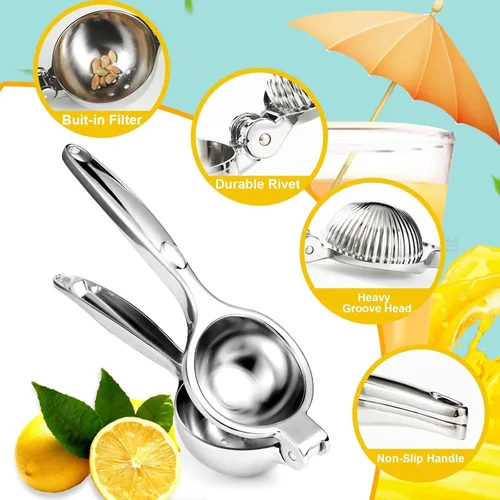 Miniatura 5 de Exprimidor manual de la prensa de cítricos, exprimidor de limón de metal resistente, herramienta de la barra de la cocina de la prensa de la mano