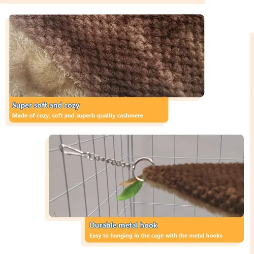 Miniatura 7 de LEFTSTARER Hamaca para rata de hurón – Túnel de conejillo de indias escondite jaula, juguete para hámster Sugar Glider Chinchilla